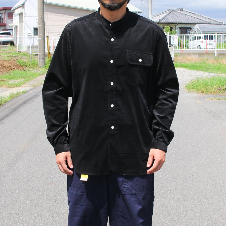 スタンダードシャツ STANDARD SHIRT バンドカラーシャツコーデュロイ Band Collar Shirt グレー