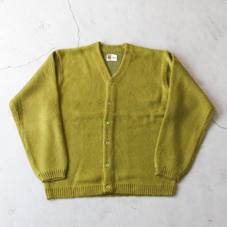 mideal mix color cardigan YELLOW × BEIGE