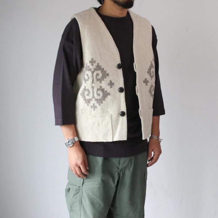 オアハカ ラグ ベスト OAXACA RUG VEST ベージュ