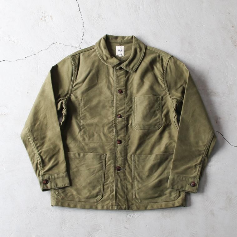 エフオービーファクトリー FOB factory F2373 フレンチモールスキンジャケット FRENCH MOLESKIN JACKET オリーブ