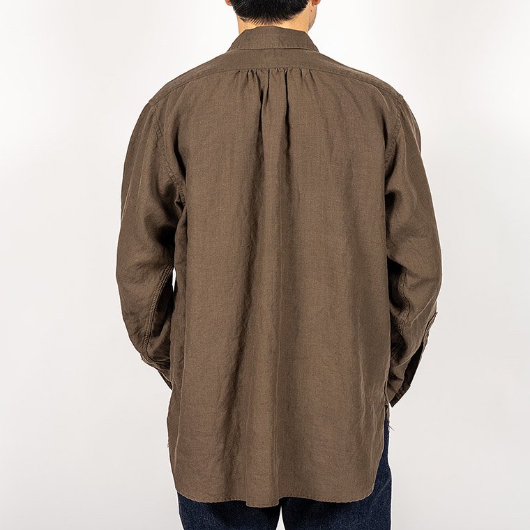 ワーカーズ WORKERS K&T H プルオーバーワークシャツPullover Work Shirt, ブラウンリネン Brown Linen