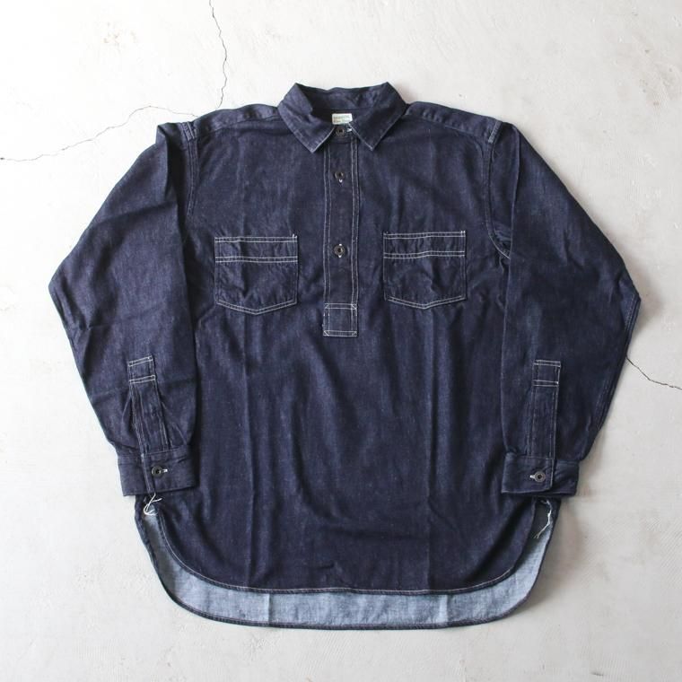 ワーカーズ WORKERS K&T H プルオーバーワークシャツPullover Work Shirt, デニム Denim