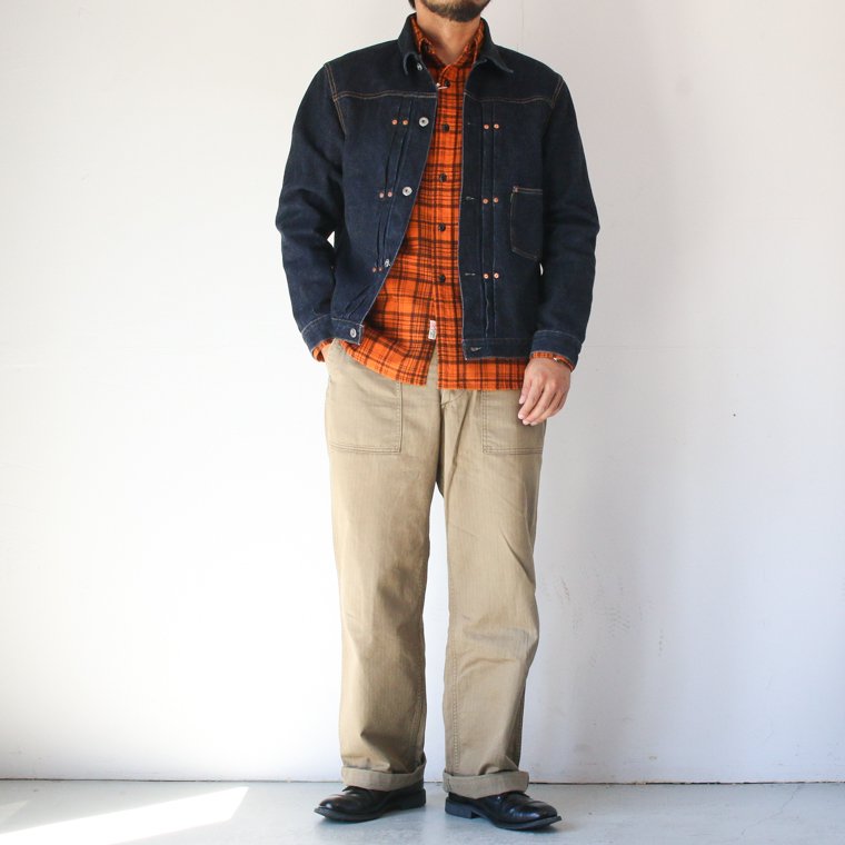 トロフィークロージング TROPHY CLOTHING シグナルチェックシャツ Signal Check Shirt オレンジ