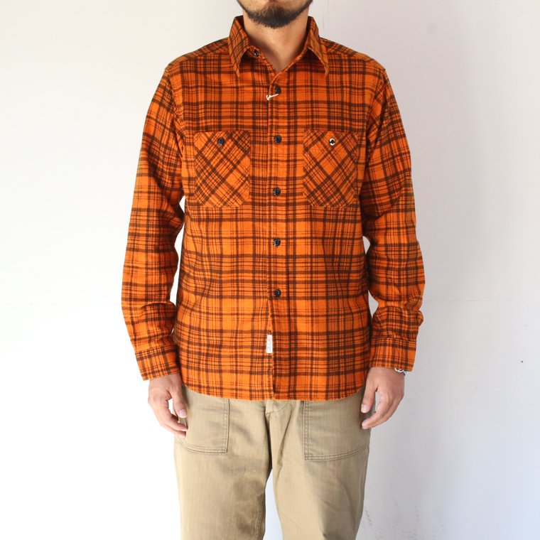 トロフィークロージング TROPHY CLOTHING シグナルチェックシャツ Signal Check Shirt オレンジ