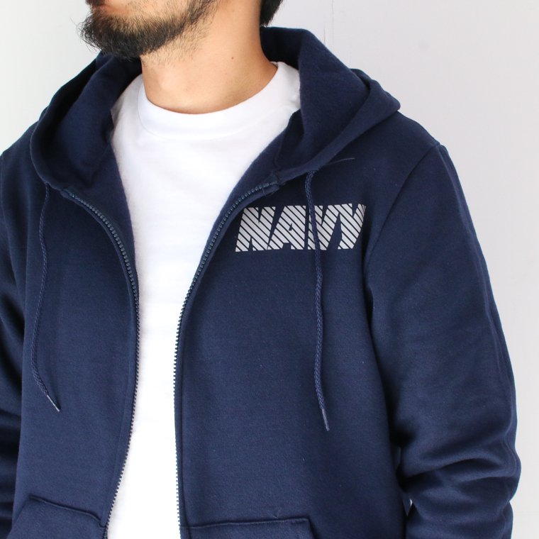 SOFFE ソフィー 9477NX OFFICIAL U.S.NAVY UNIFORM フィジカル トレーニング スウェット ジップ フーディ　ネイビー