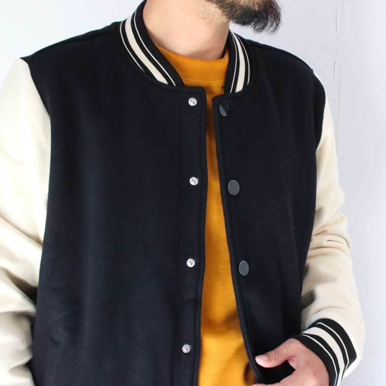 MADE メイド LETTERMAN JACKET レターマンジャケット ブラック