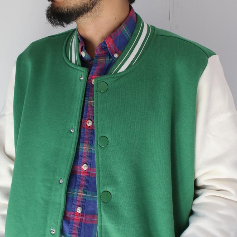 MADE メイド LETTERMAN JACKET レターマンジャケット グリーン