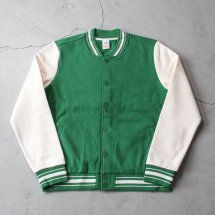 <img class='new_mark_img1' src='https://img.shop-pro.jp/img/new/icons14.gif' style='border:none;display:inline;margin:0px;padding:0px;width:auto;' />MADE メイド LETTERMAN JACKET レターマンジャケット グリーン