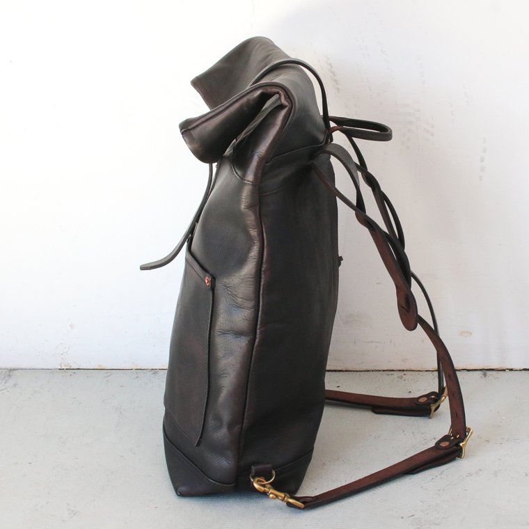 バスコ ヴァスコ VASCO VS-205L レザーロールトップリュックサック LEATHER ROLL TOP RUCKSACK ブラック