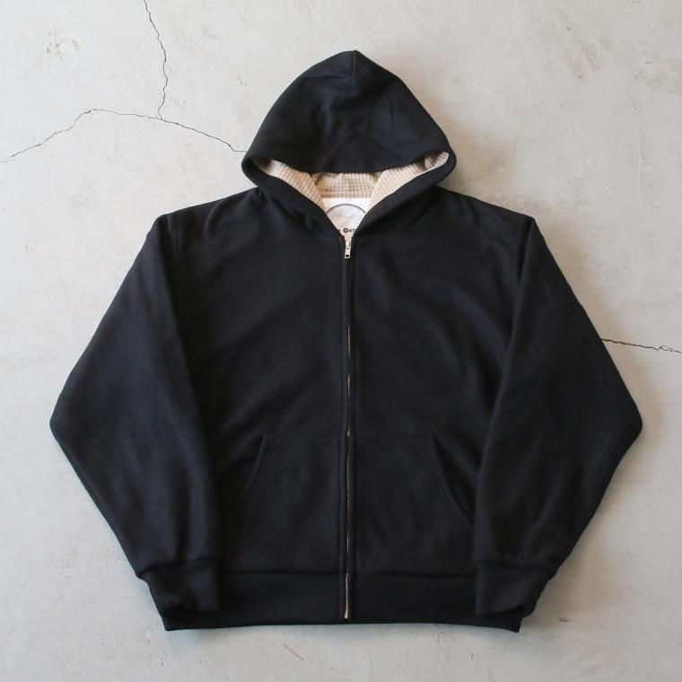 バーラップアウトフィッター BURLAP OUTFITTER グリッドフリース ラインド フルジップ パーカ GRID FLEECE LINED  F/Z PARKA ブラック