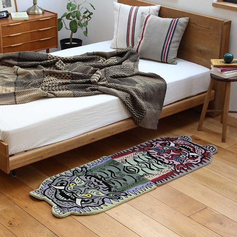 チベタンタイガーラグ Tibetan Tiger Rug H2-75 ピンク
