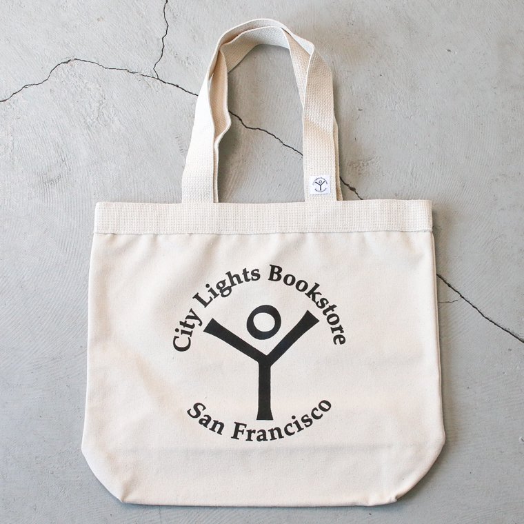 City Lights Bookstore シティライツブックストア Logo Tote Bag ナチュラル