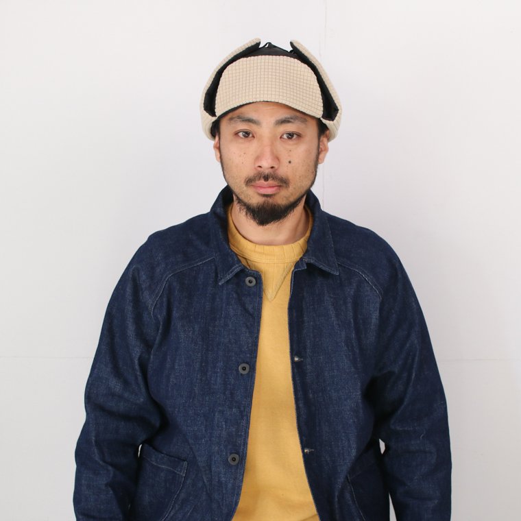 バーラップアウトフィッター BURLAP OUTFITTER アビエイターハット AVIATOR HAT GRID FLEECE