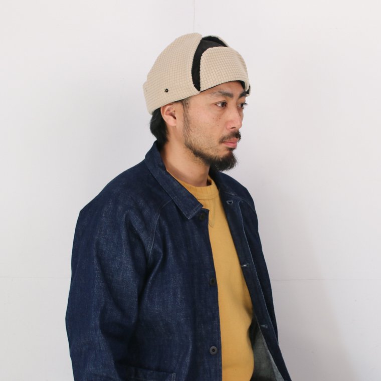 バーラップアウトフィッター BURLAP OUTFITTER アビエイターハット AVIATOR HAT GRID FLEECE