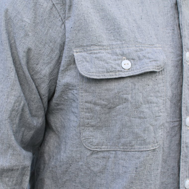 ウエアハウス WAREHOUSE Lot 3051 グレーシャンブレーワークシャツ TRETON STEEL WORKER SHIRTS グレー  ワンウォッシュ