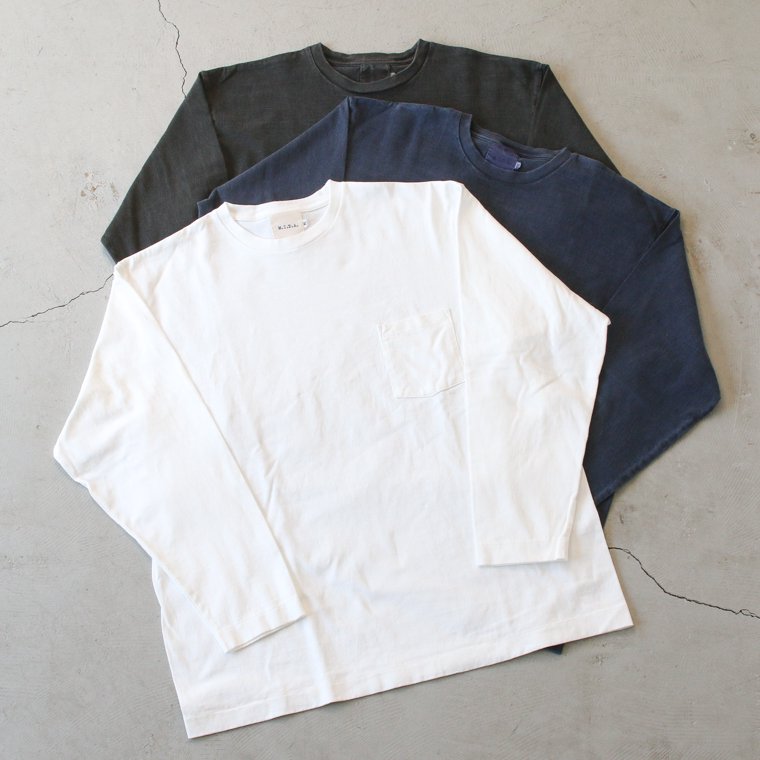 MIDA ミダ CIRCULAR KNIT L/S TEE CREW サーキュラーニット長袖Tクルー ピグメントダイ