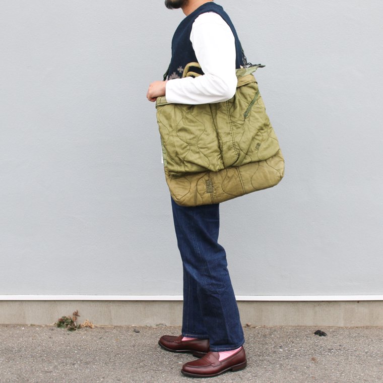 MADE IN OCCUPIED JAPAN from OKINAWA ヘルメットバッグ HELMET BAG US QUILT LINER