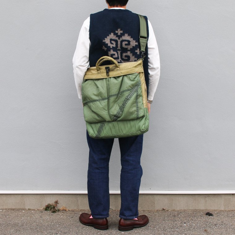 MADE IN OCCUPIED JAPAN from OKINAWA ヘルメットバッグ HELMET BAG PARACHUTE CLOTH