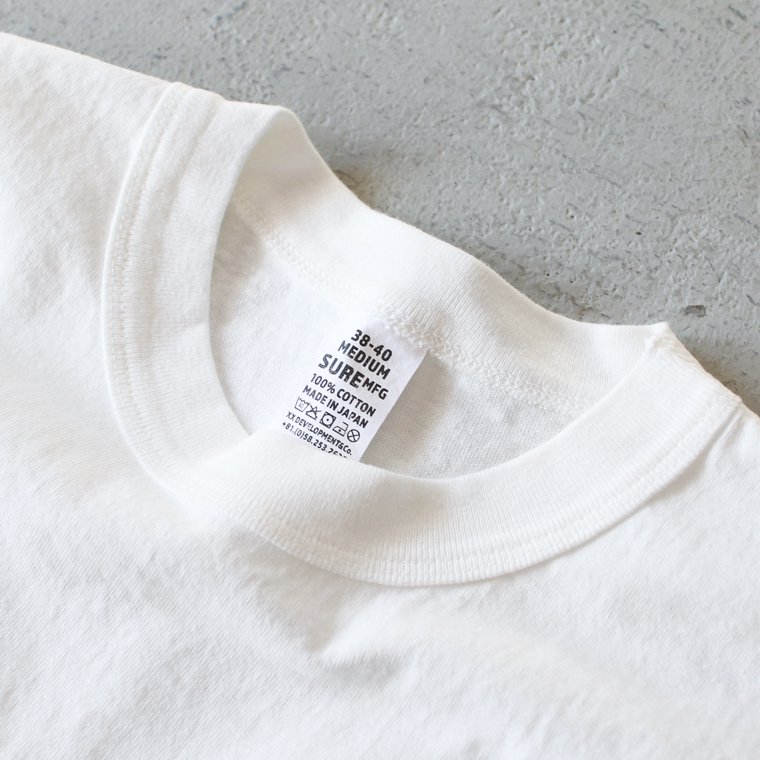 XX DEVELOPMENT SURE MANUFACTURING シュアマニュファクチュアリング SURE'S OFF WHITE LS TEE