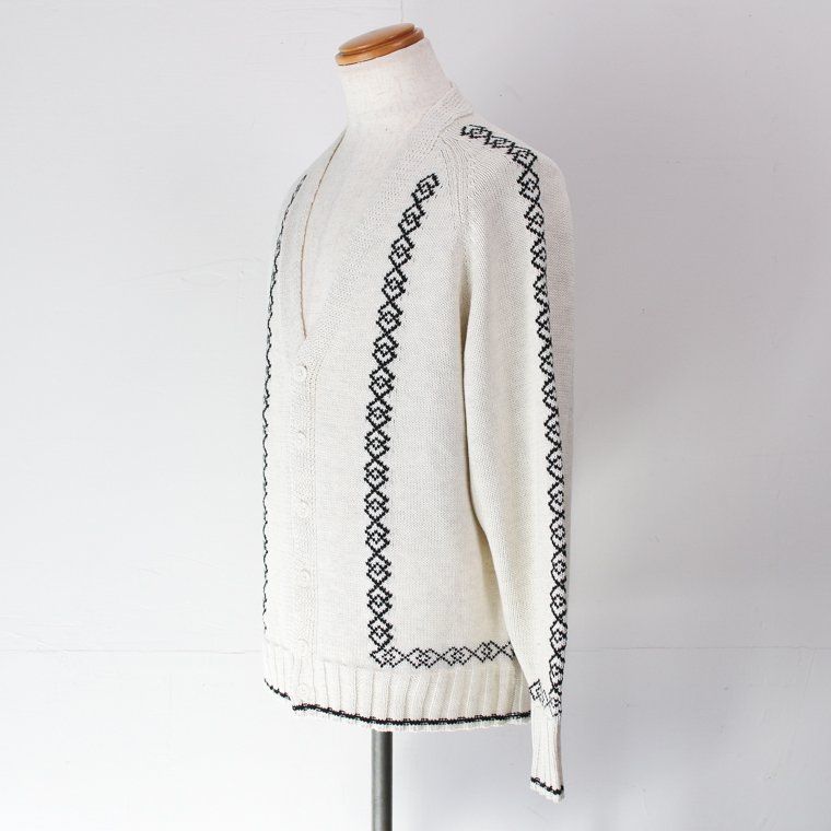 タウンクラフト TOWNCRAFT ジャガードカーディガン JACQUARD CARDIGAN