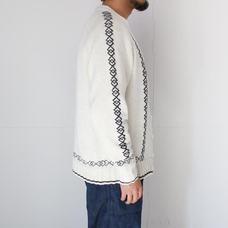 タウンクラフト TOWNCRAFT ジャガードカーディガン ナチュラル タウンクラフト TOWNCRAFT ジャガードカーディガン JACQUARD