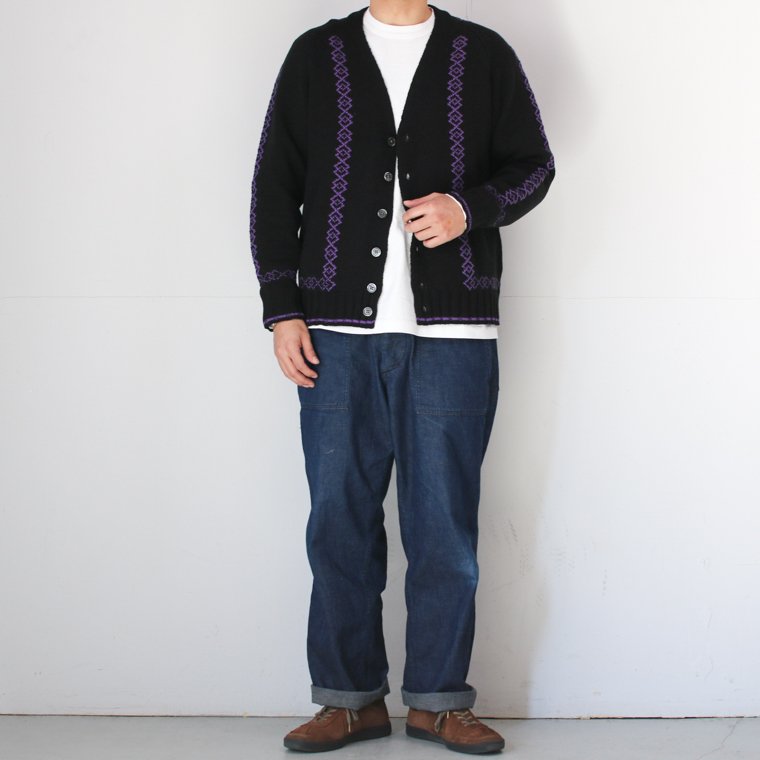 タウンクラフト TOWNCRAFT ジャガードカーディガン JACQUARD CARDIGAN