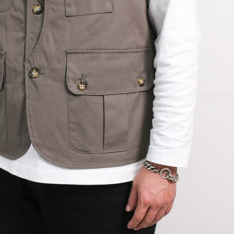 ワーカーズ WORKERS K&T H ベスト ベンタイル W&G Vest, Heavy Ventile, Wolf Grey