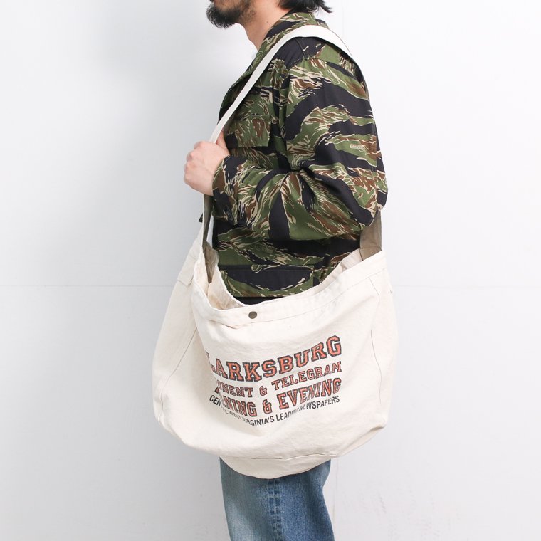 Newspaper Bag Products™ “REPRODUCT” Heavy-Weight Cotton Garment-Washed  Newspapar Delivery Bag “染込みPrinted”