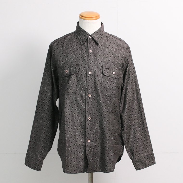 シュガーケーン SUGAR CANE フィクションロマンス FICTION ROMANCE SC29265 3.8oz. FRENCH SATEEN  WORK SHIRT ブラック