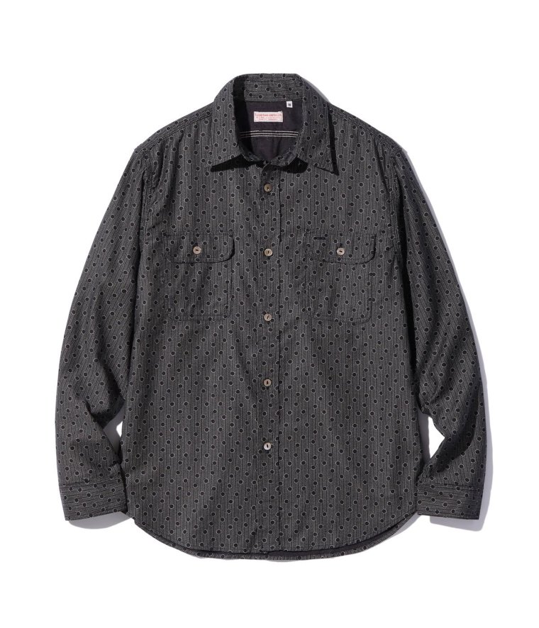 シュガーケーン SUGAR CANE フィクションロマンス FICTION ROMANCE SC29265 3.8oz. FRENCH SATEEN  WORK SHIRT ブラック