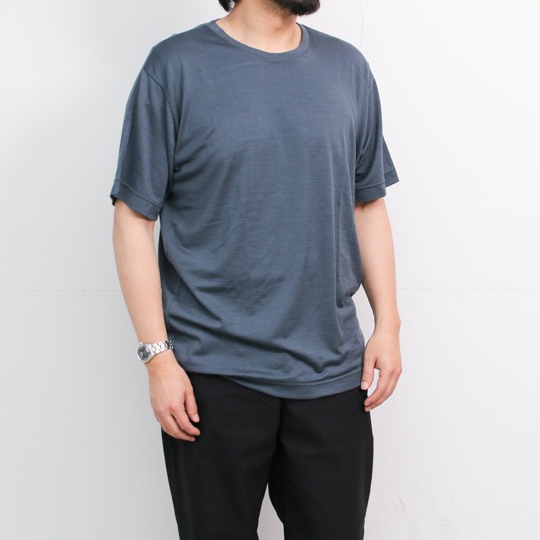 STATIC スタティック RAW L.W. S/S SHIRTS M's メリノウール 半袖シャツ インク