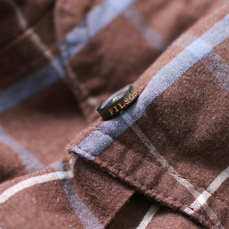 FILSON フィルソン WASHED FEATHER CLOTH SHIRT ウォッシュドフェザークロスシャツ ブラウン