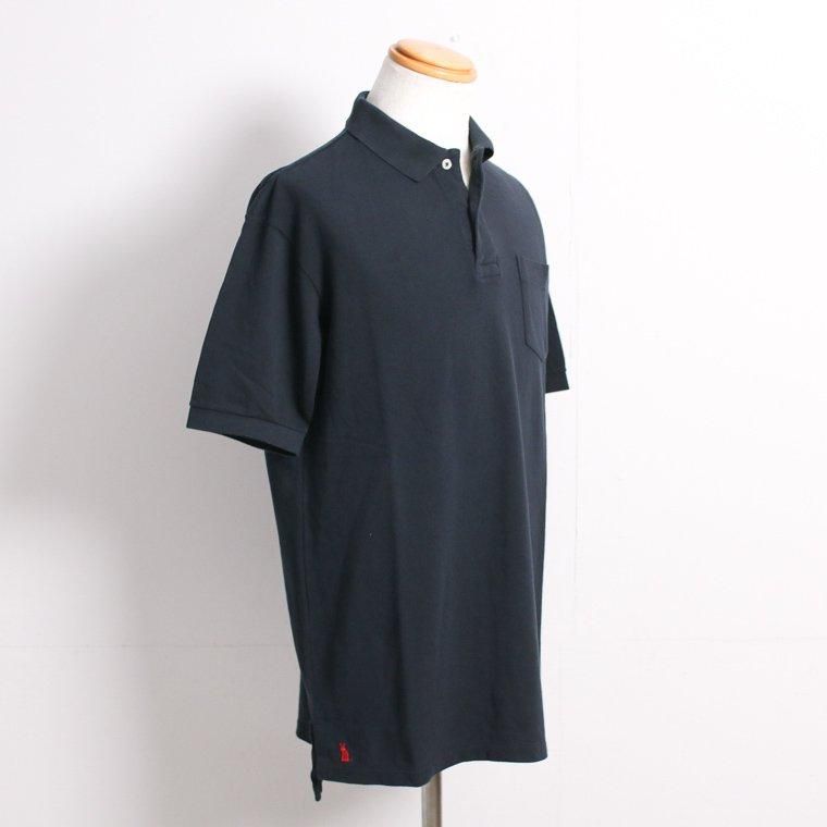 ワーカーズ WORKERS K&T H ビッグフィットポロ BIG Fit Polo, Fade Black