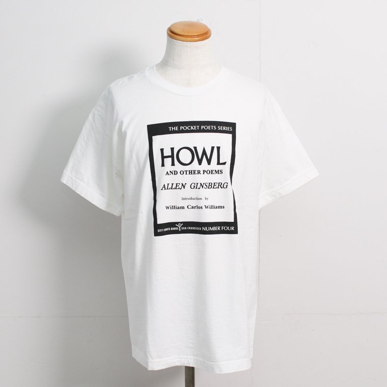 City Lights Bookstore シティライツブックストア Tシャツ HOWL ホワイト