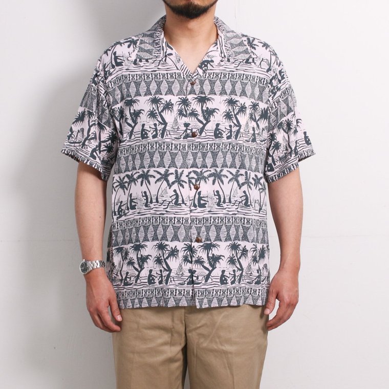 SUN SURF サンサーフ 東洋エンタープライズ SS39220 ハワイアンシャツ RAYON HAWAIIAN SHIRT “ISLAND  CLASSIC BORDER”