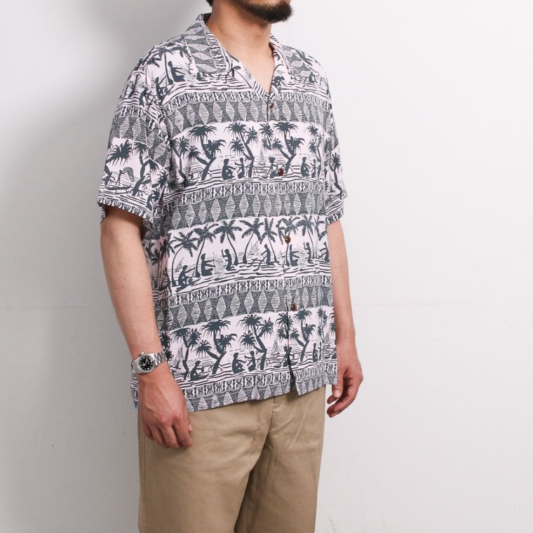 SUN SURF サンサーフ 東洋エンタープライズ SS39220 ハワイアンシャツ RAYON HAWAIIAN SHIRT “ISLAND  CLASSIC BORDER”