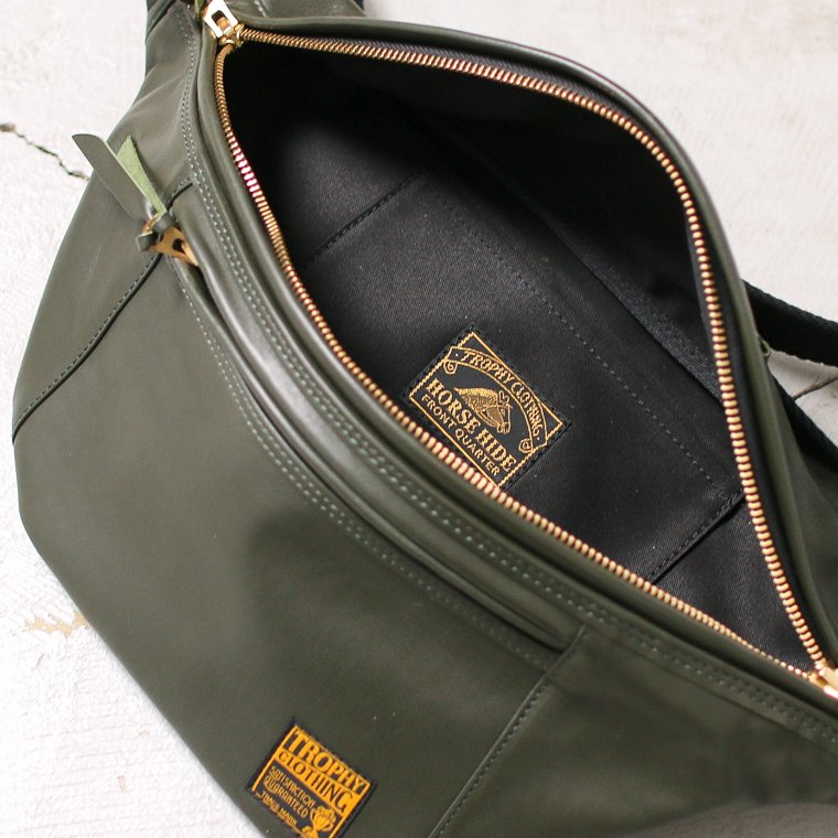 トロフィークロージング TROPHY CLOTHING ホースハイドデイトリップバッグ HORSEHIDE DAY TRIP BAG オリーブ