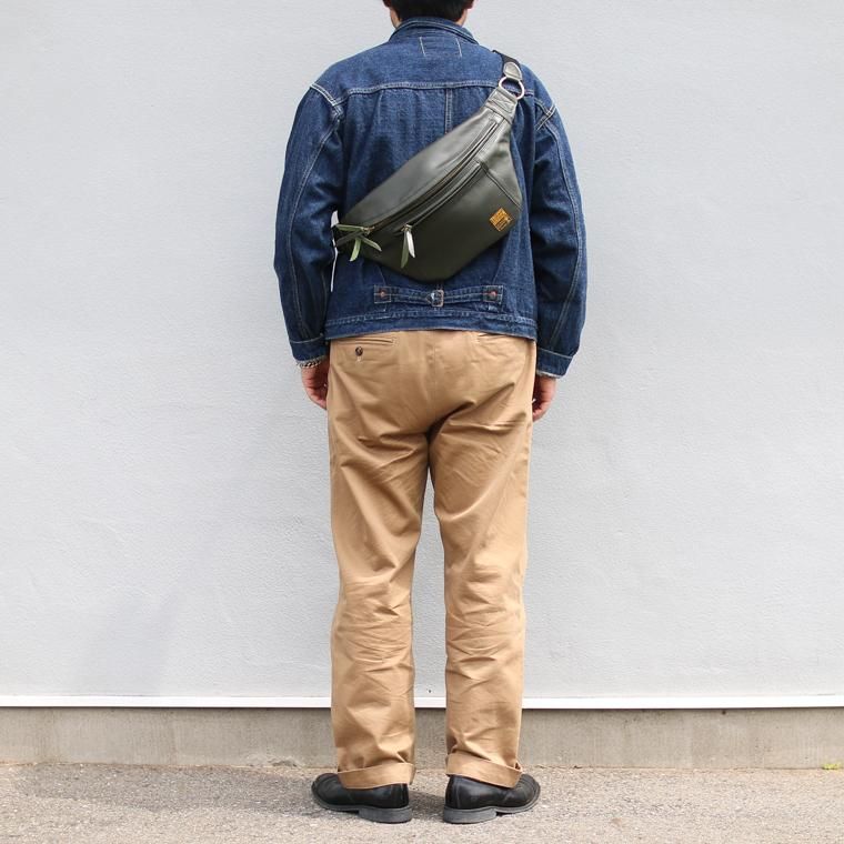 トロフィークロージング TROPHY CLOTHING ホースハイドデイトリップバッグ HORSEHIDE DAY TRIP BAG オリーブ