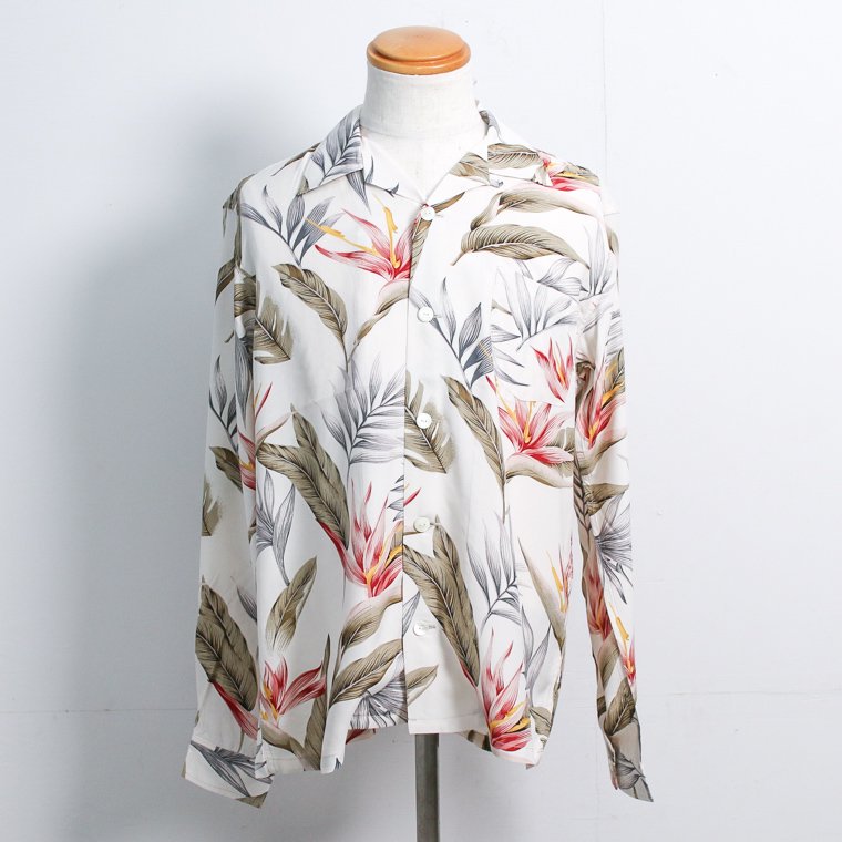 トロフィークロージング TROPHY CLOTHING ハワイアンシャツ アロハシャツ Duke Hawaiian L/S Shirt ホワイト