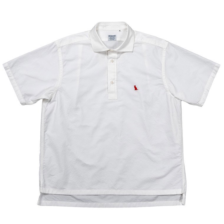 ワーカーズ WORKERS K&T H シャツポロ Shirt Polo, Supima OX, White