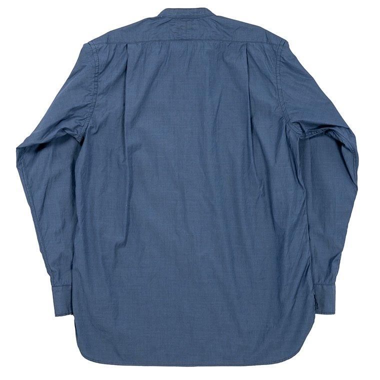 【未使用】workersワーカーズ バンドカラーシャツ　サックス　Mサイズ 未使用】workersワーカーズ バンドカラーシャツ サックス M