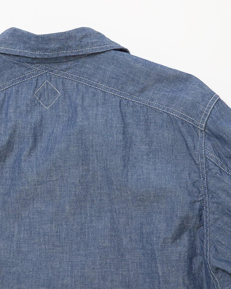 コロナ CORONA CS013 - UTILITY FIELD SHIRT / BLUE CHAMBRAY ブルー