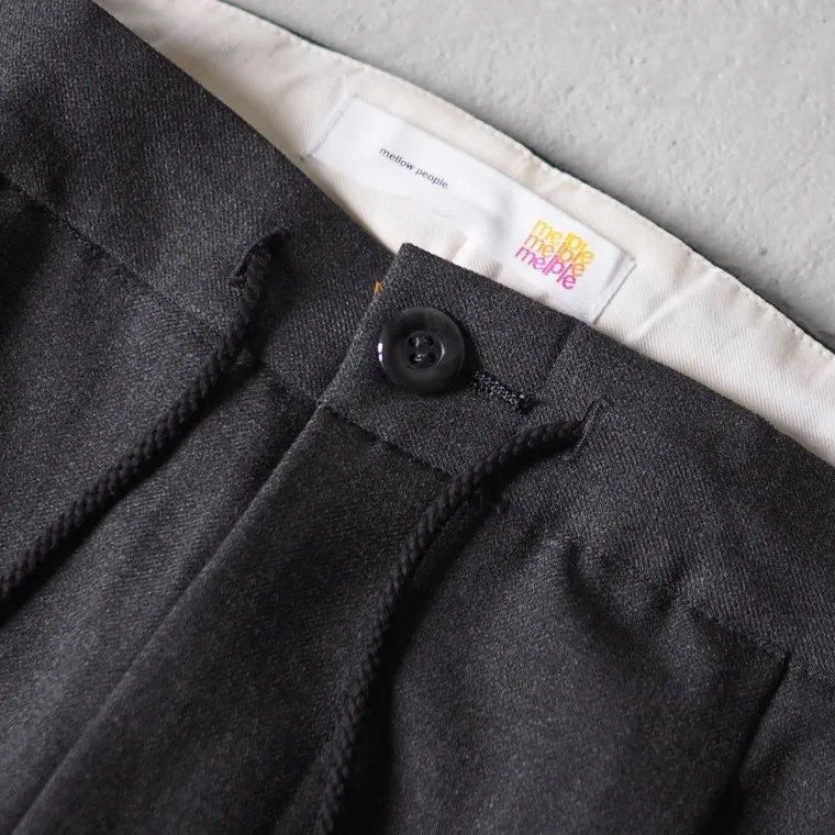 新品 メイプル melple ウィンターキャット 1タックパンツ チャコール L melple メイプル Wintercat Pants ウィンターキャットパンツ