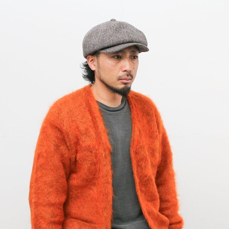 ハイアー HIGHER ハリスツイードヘリンボーンキャスケット ハイアー HIGHER ハリスツイードヘリンボーンキャスケット