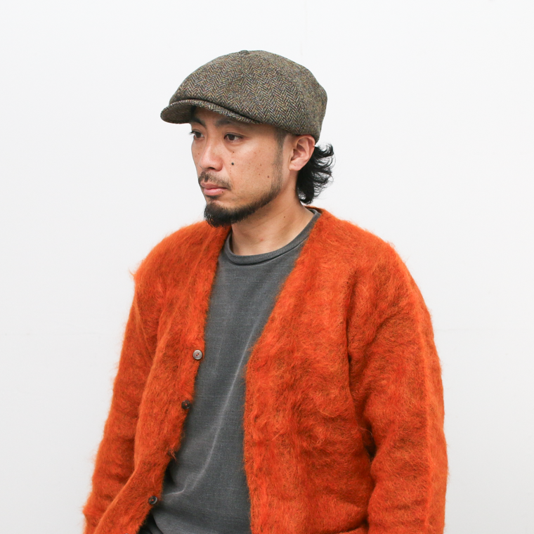 ハイアー HIGHER ハリスツイードヘリンボーンキャスケット ハイアー HIGHER ハリスツイードヘリンボーンキャスケット