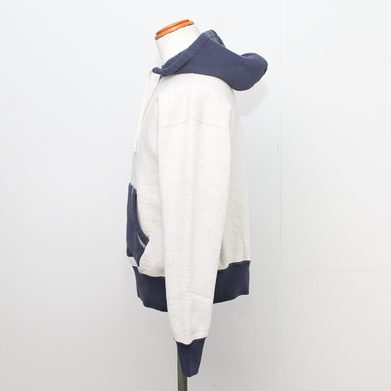 コリンボ COLIMBO ZZ-0429 2トーン後付けパーカー BUZZARD'S ROOST PARKA Two-tone Sweat Parka オートミール×エイジドネイビー コリンボ COLIMBO ZZ-0429 2トーン後付けパーカー BUZZARD'S ROOST PARKA Two-tone Sweat Parka オートミール×エイジドネイビー