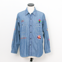 <img class='new_mark_img1' src='https://img.shop-pro.jp/img/new/icons14.gif' style='border:none;display:inline;margin:0px;padding:0px;width:auto;' />Behind the River × OAXACA ビハインドザリバー×オアハカ Lucy Laid Back Chambray Shirts レイドバックシャンブレーシャツ  
