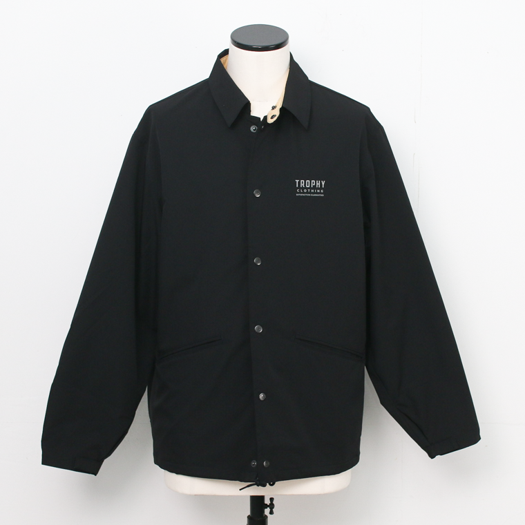 トロフィークロージング　ボックスロゴウォームアップジャケット　ブラック TROPHY CLOTHING トロフィークロージング BOXLOGO WARM UP