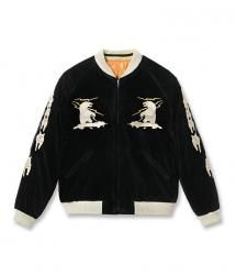 <img class='new_mark_img1' src='https://img.shop-pro.jp/img/new/icons14.gif' style='border:none;display:inline;margin:0px;padding:0px;width:auto;' />TAILOR TOYO ơ顼 TT15792 Late 1950s Style Velveteen Souvenir Jacket POLAR BEAR  ALASKA MAP