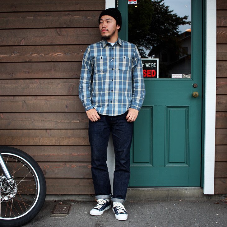 WORKERS K&T H ワーカーズ Flannel Shirt フランネルシャツ ブルーベース